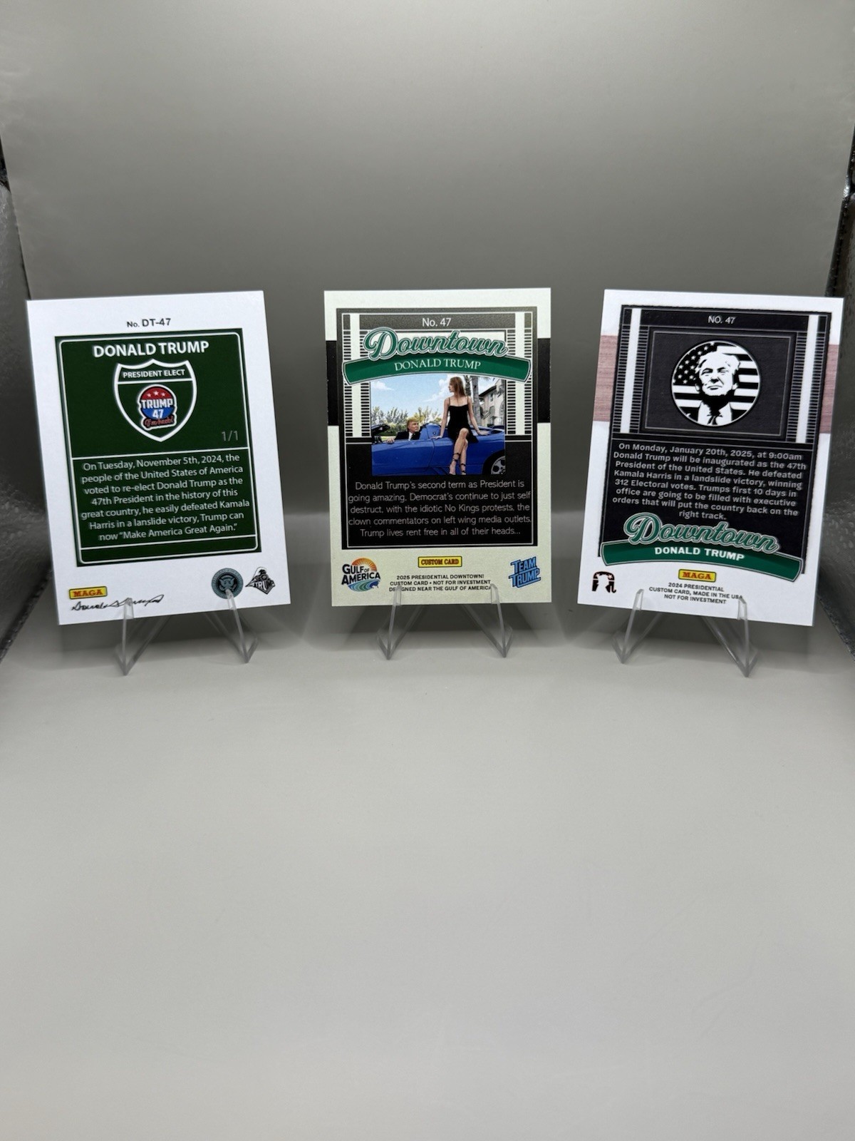 3 Card Lot Downtown Donald Trump Custom Cards Free Shipping