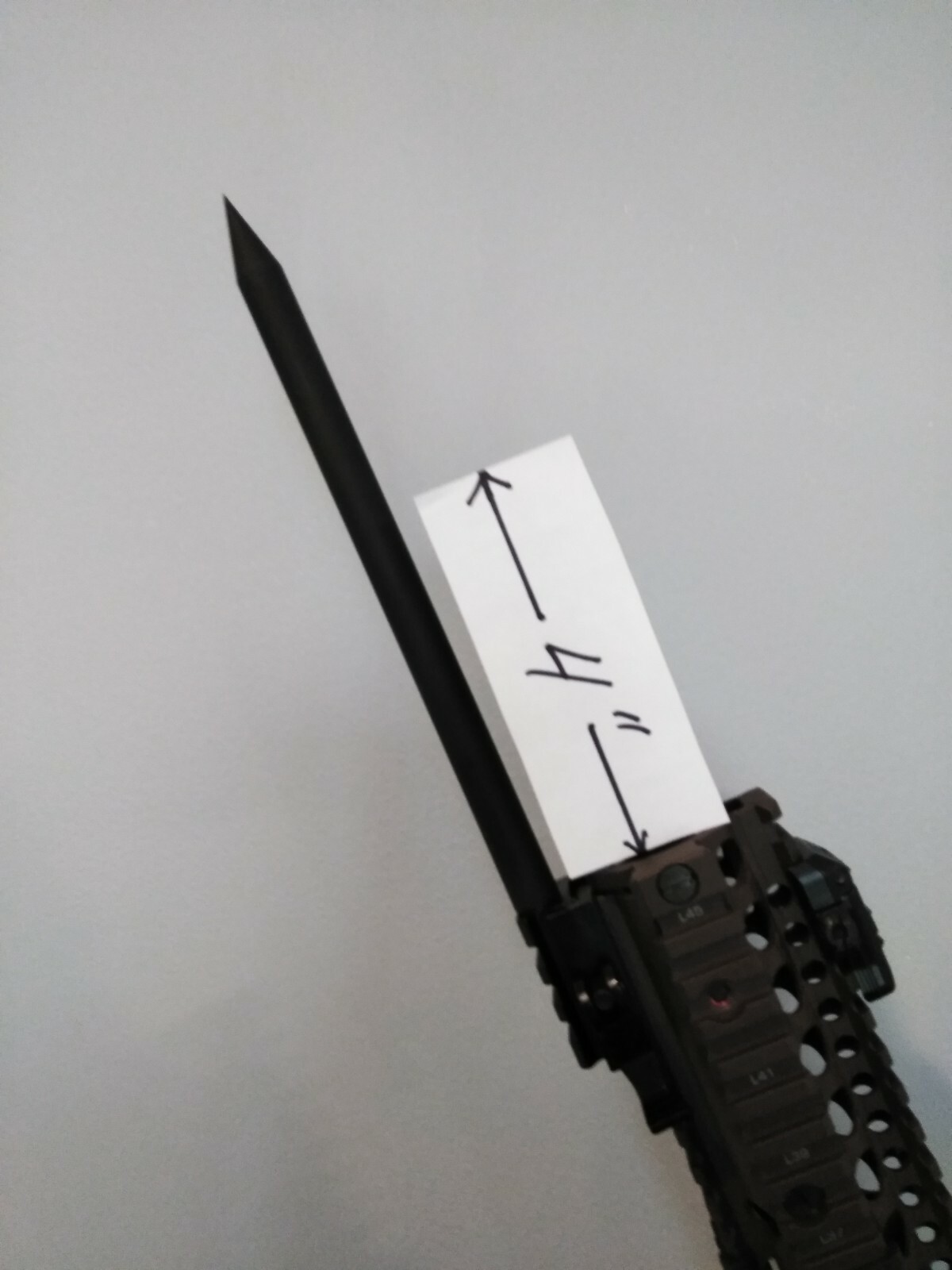 1/2"OD Steel Picatinny Rail Rifle,Shotgun,Crossbow Spike Bayonet Glass Breaker