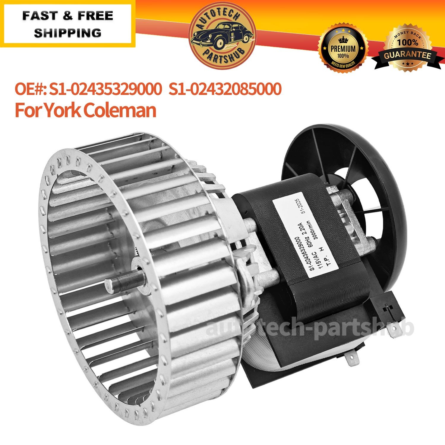 S1-02435329000 Furnace Draft Inducer Motor Replacement for York Coleman NEW