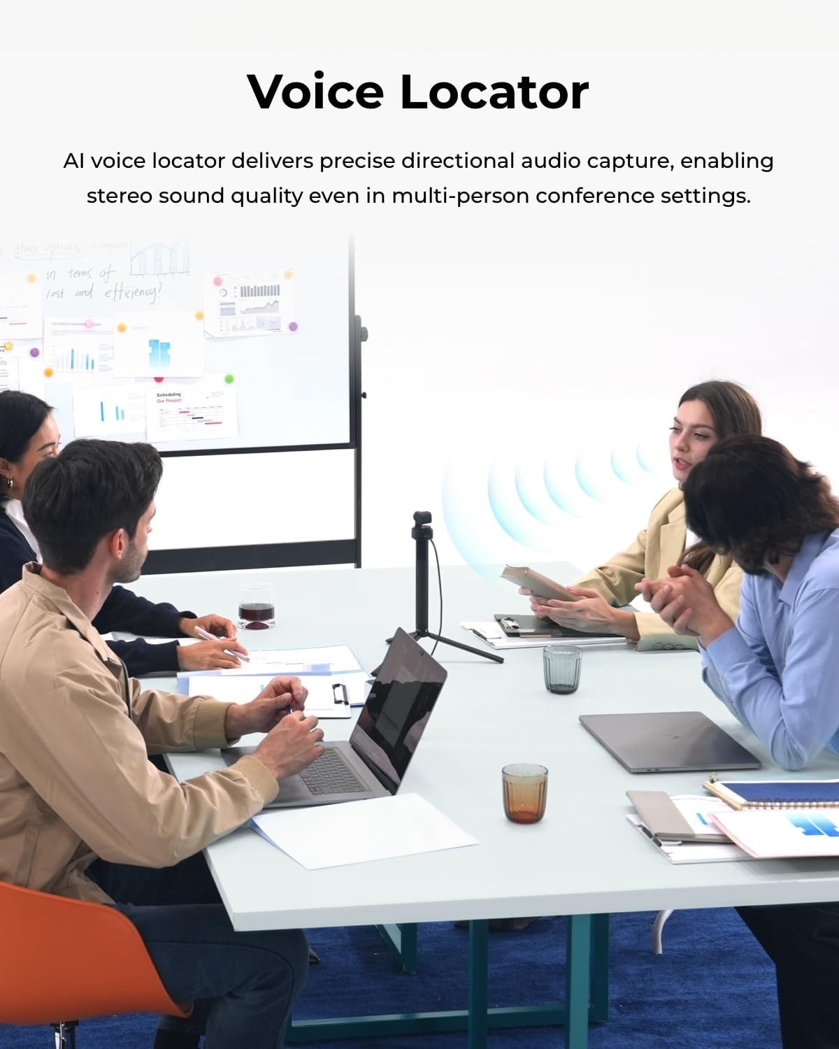 US OBSBOT Tiny 3 Lite AI-Powered Spatial Audio 4K Webcam for Laptop, Streaming