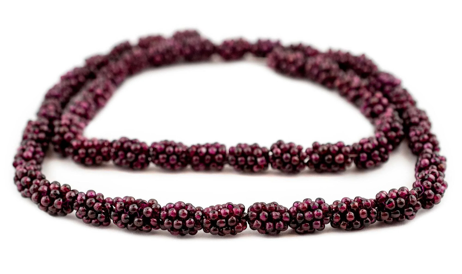 Vintage Garnet Crochet Bead 13x9mm, Single Bead Purple Unusual Stone