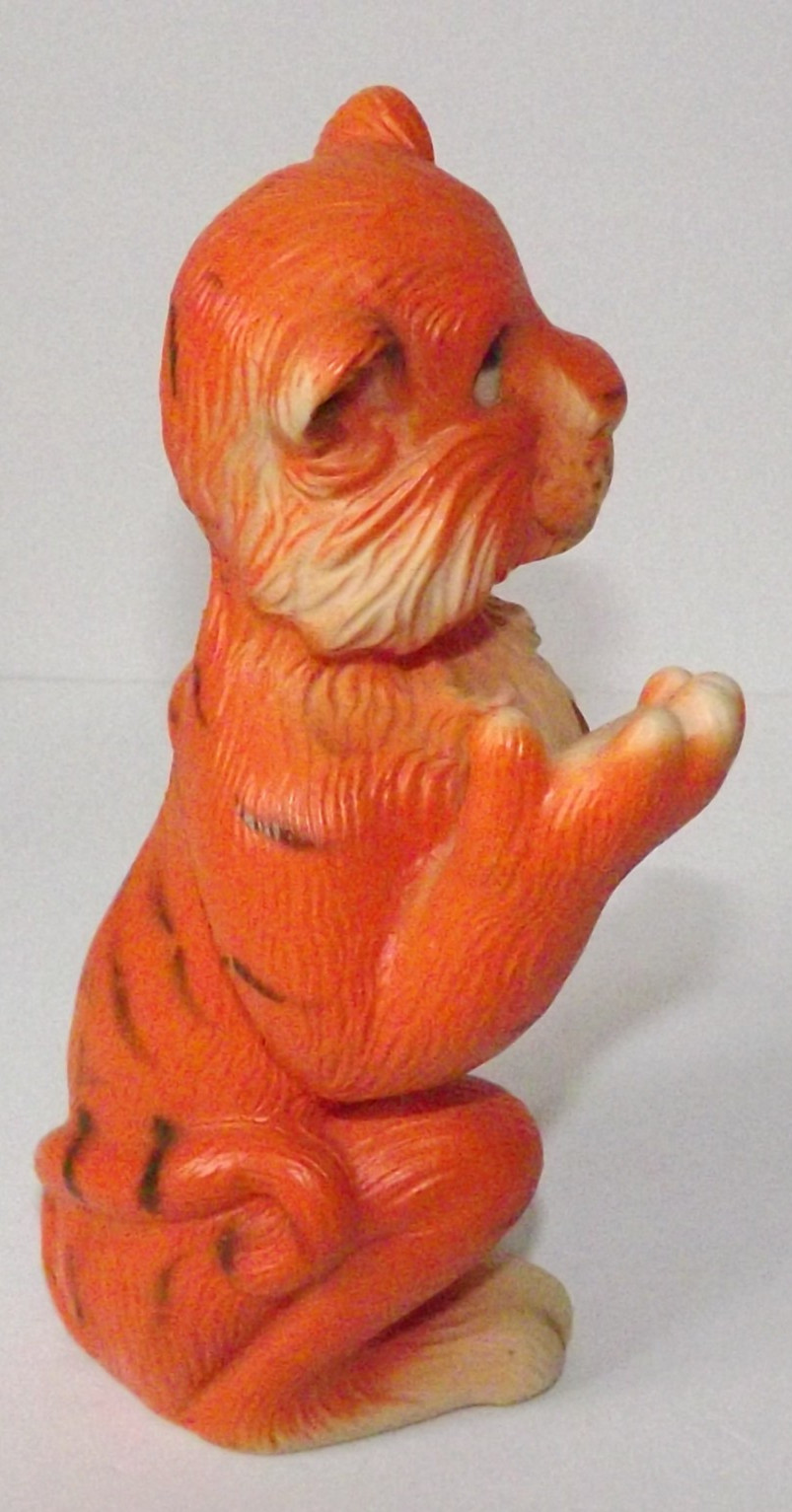 Vtg Esso Exxon Tiger In Your Tank Coin Bank Plastic Missing Stopper Humble Oil