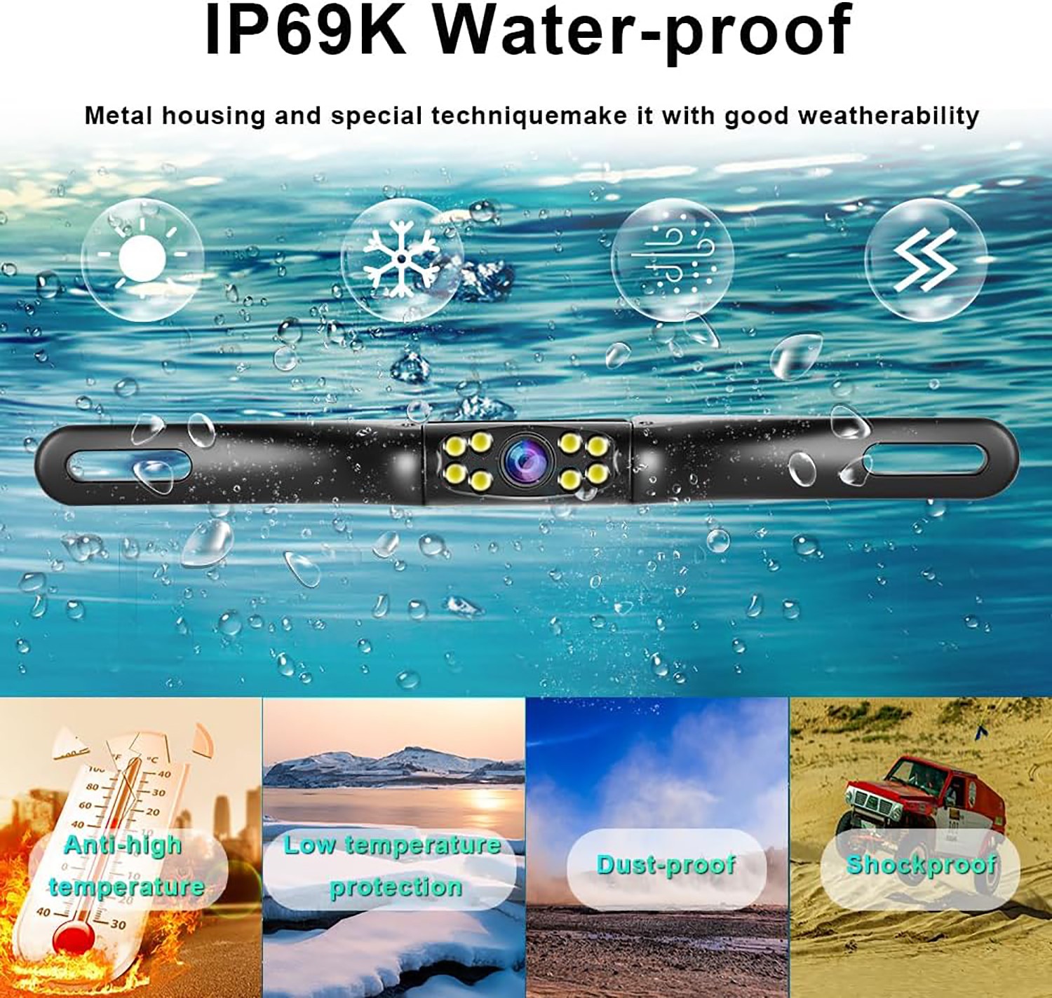 Backup Camera HD Night Vision 170 Wide View Car Reverse Camera License Plate