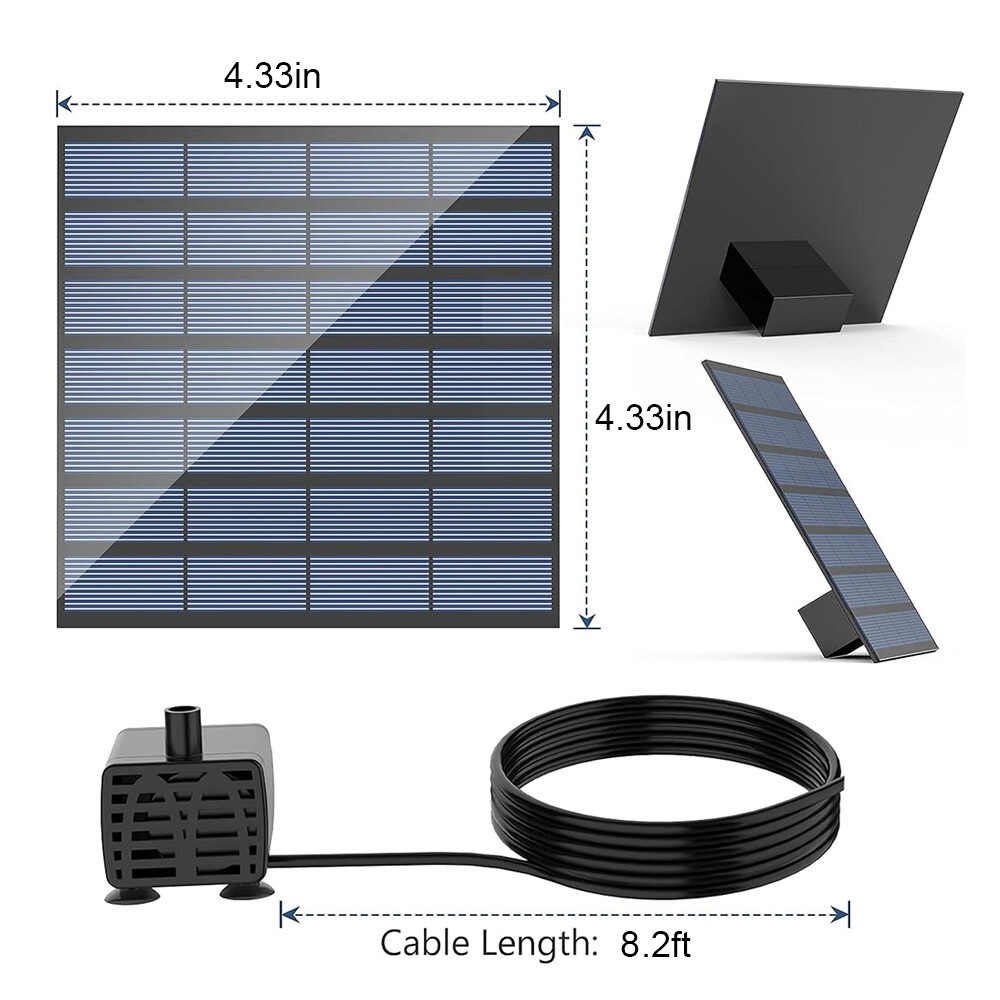 Solar Power Fountain Floating Water Pump for Bird Bath Pond