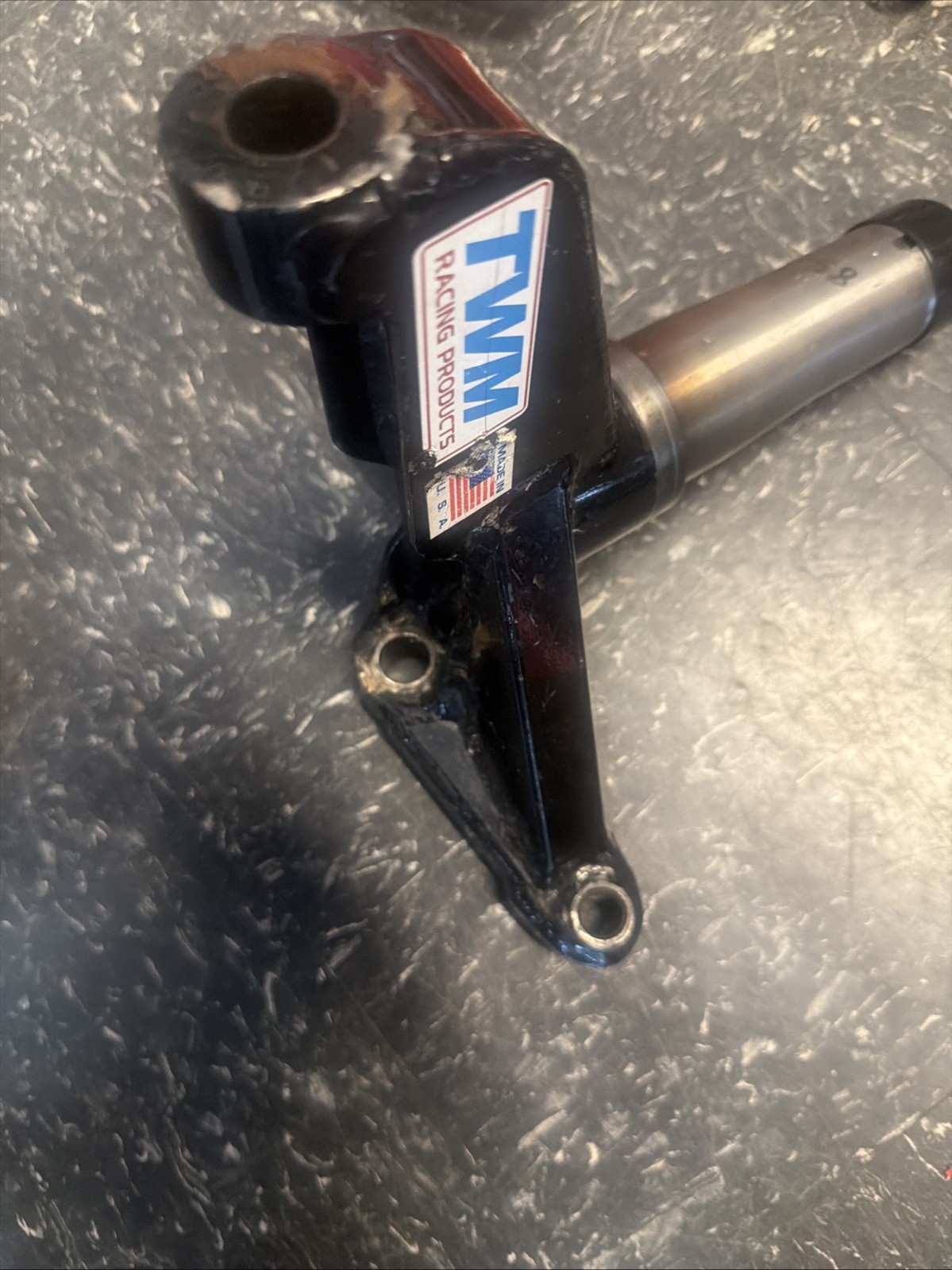 TWM Racing Products Spindle Blue Front Rocket Dirt Late Model TWM Spindle Left