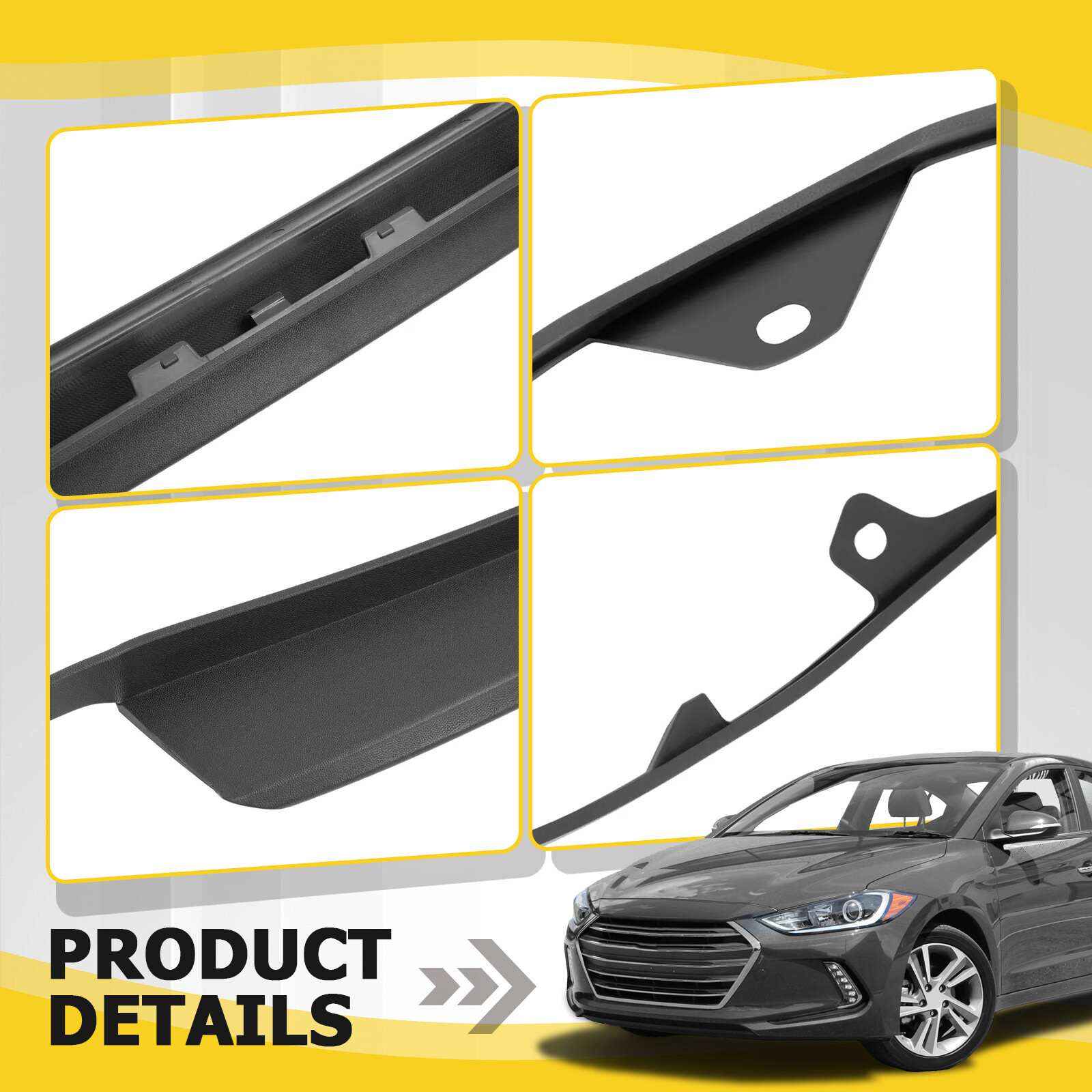 Front Grille Lower Deflector Lip Bumper Valance For Hyundai Elantra 2017 2018