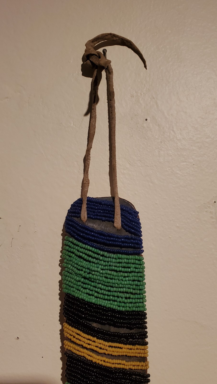 Antique OLD Native American Indian n. plains blackfoot beaded belt 19th c.