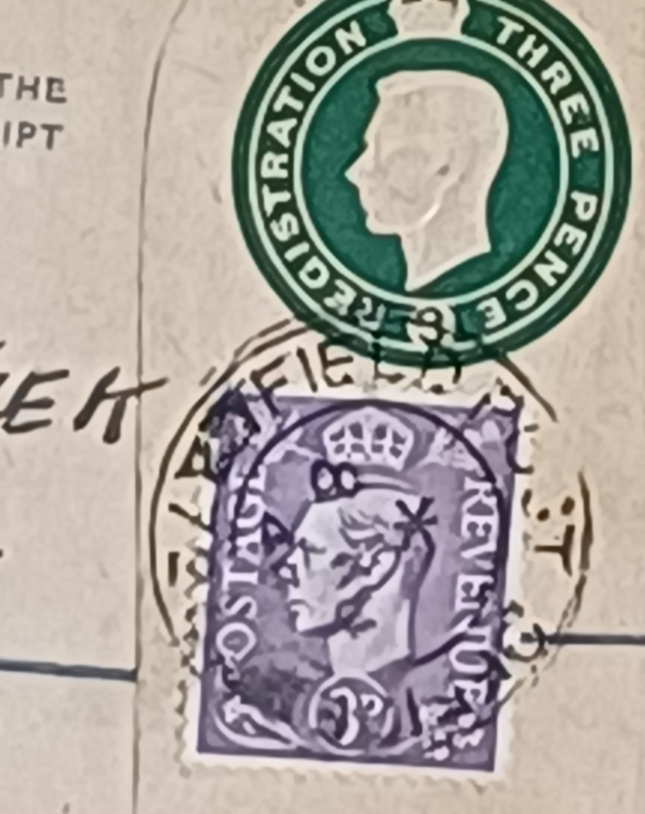 JUDAICA GB 1945 FORCED STATIONERY REGISTERE COVER PALESTINE KGVI FIELD POST WWII