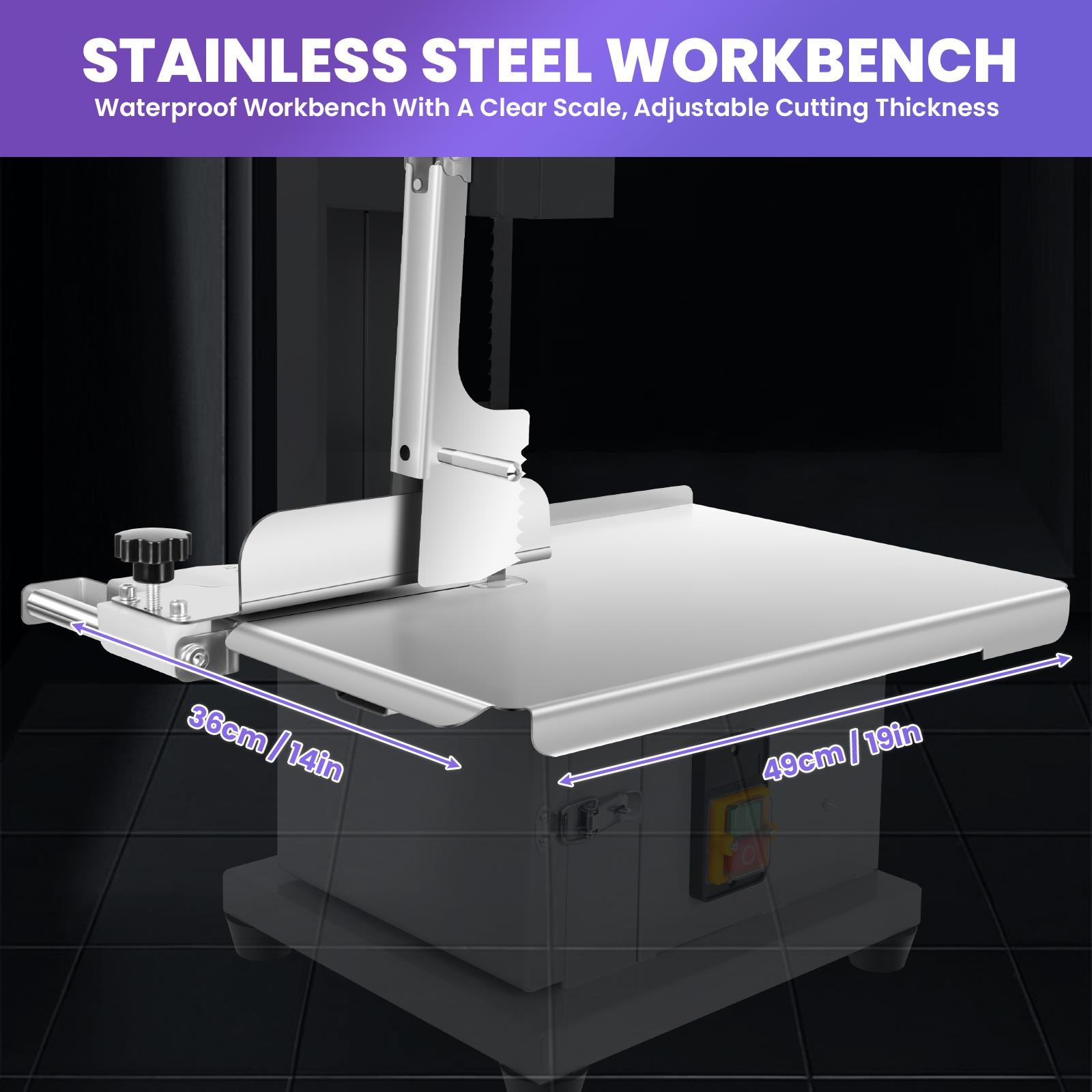 1000W Bone Saw Meat Cutter, Electric Steel Bone Saw Machine for Butchering Beef