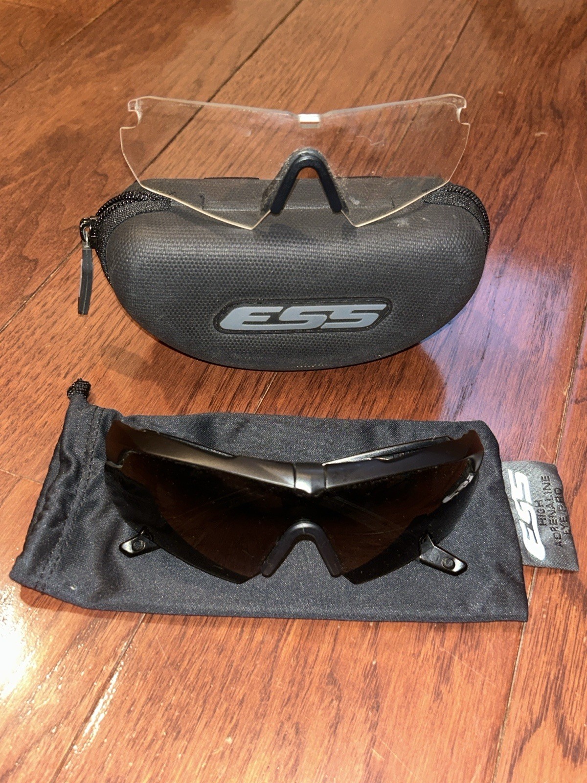 ESS Ballistic Sunglasses ANSI Z87 Military Tactical Eye Pro Case Lenses