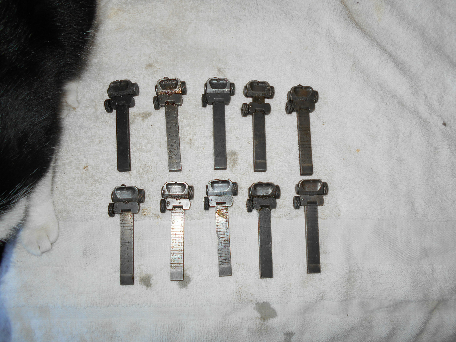 original 1898 krag rifle 1896 1894 parts rear sight w traverse & peep sight 1902