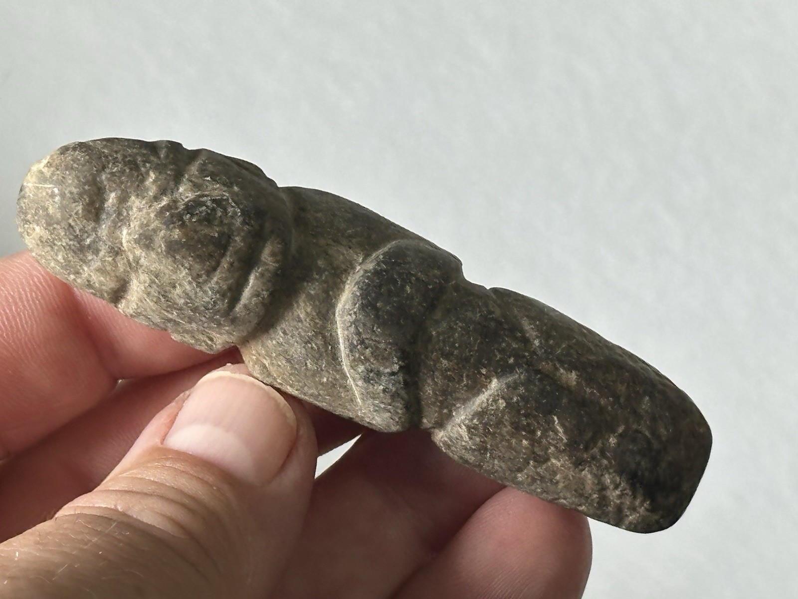 PRECOLUMBIAN HUMAN EFFIGY FIGURE, AXE GOD MEZCALA MIXTEC MAYAN OLMEC MAYA