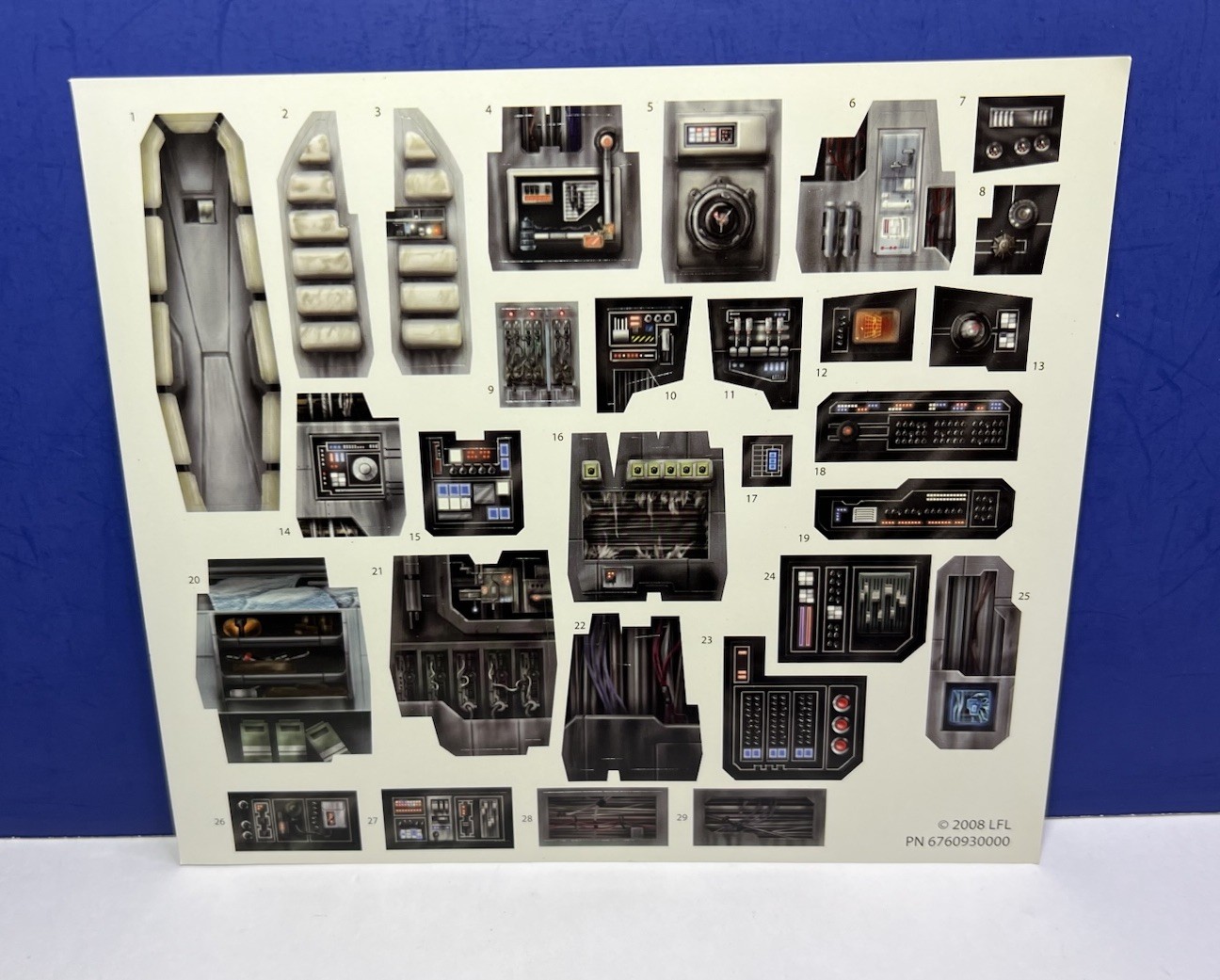 Star Wars 2008 LFL Legacy Collection Millennium Falcon Unused Sticker Sheet OEM