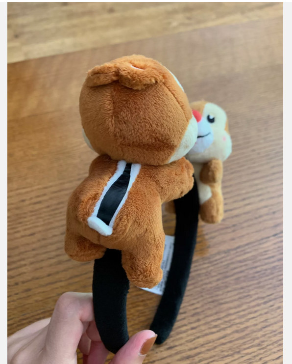 Authentic Disneyland Disney Park Chip n Dale chestnut Minnie Mouse ear headband