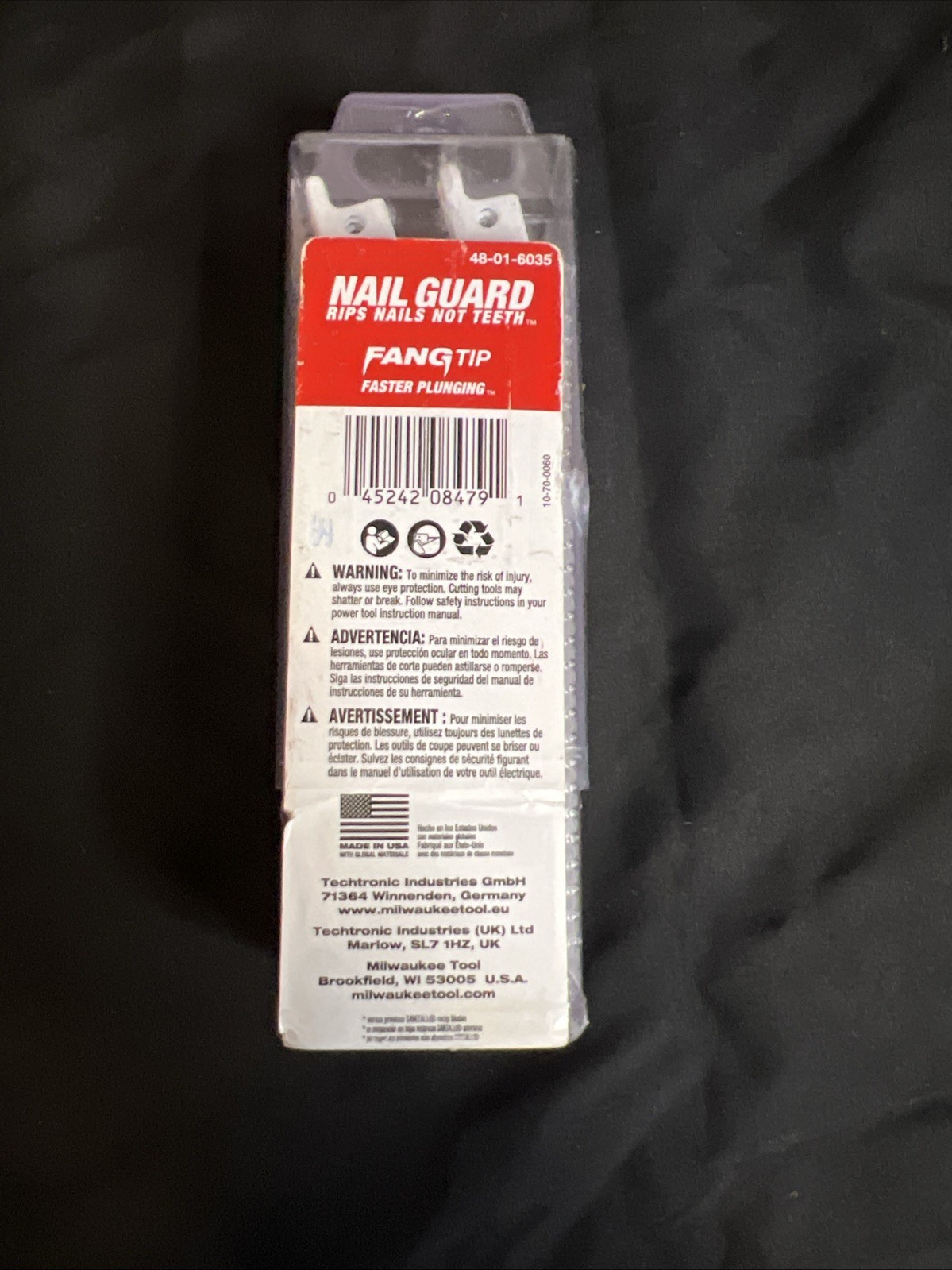 Milwaukee 48-01-6035 6" 5 TPI Sawzall Blades 50 Pack Nail Embedded Wood