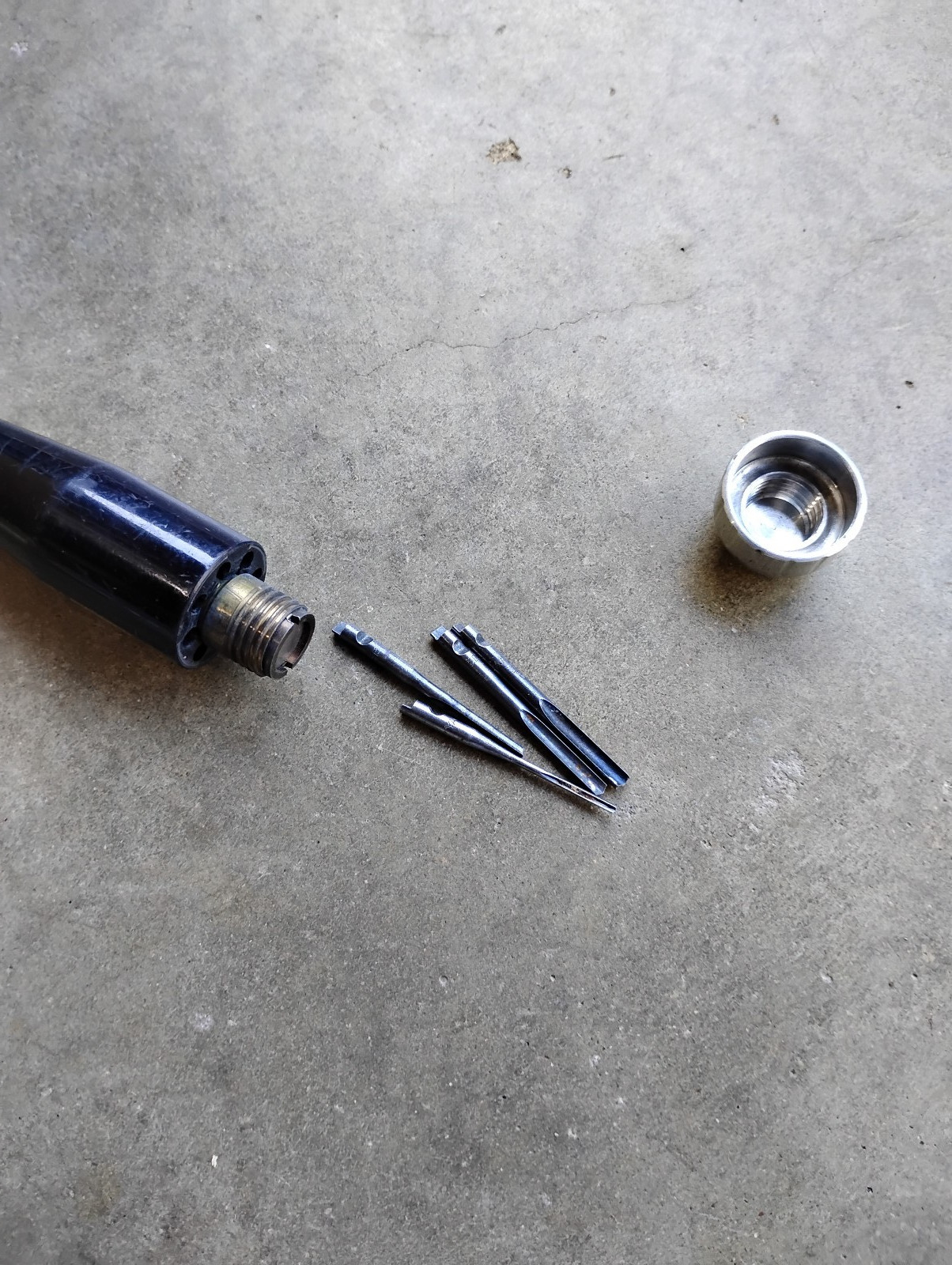 VINTAGE Stanley YANKEE NORTH BROS No. 45 PUSH DRILL W 4 Bits Made USA