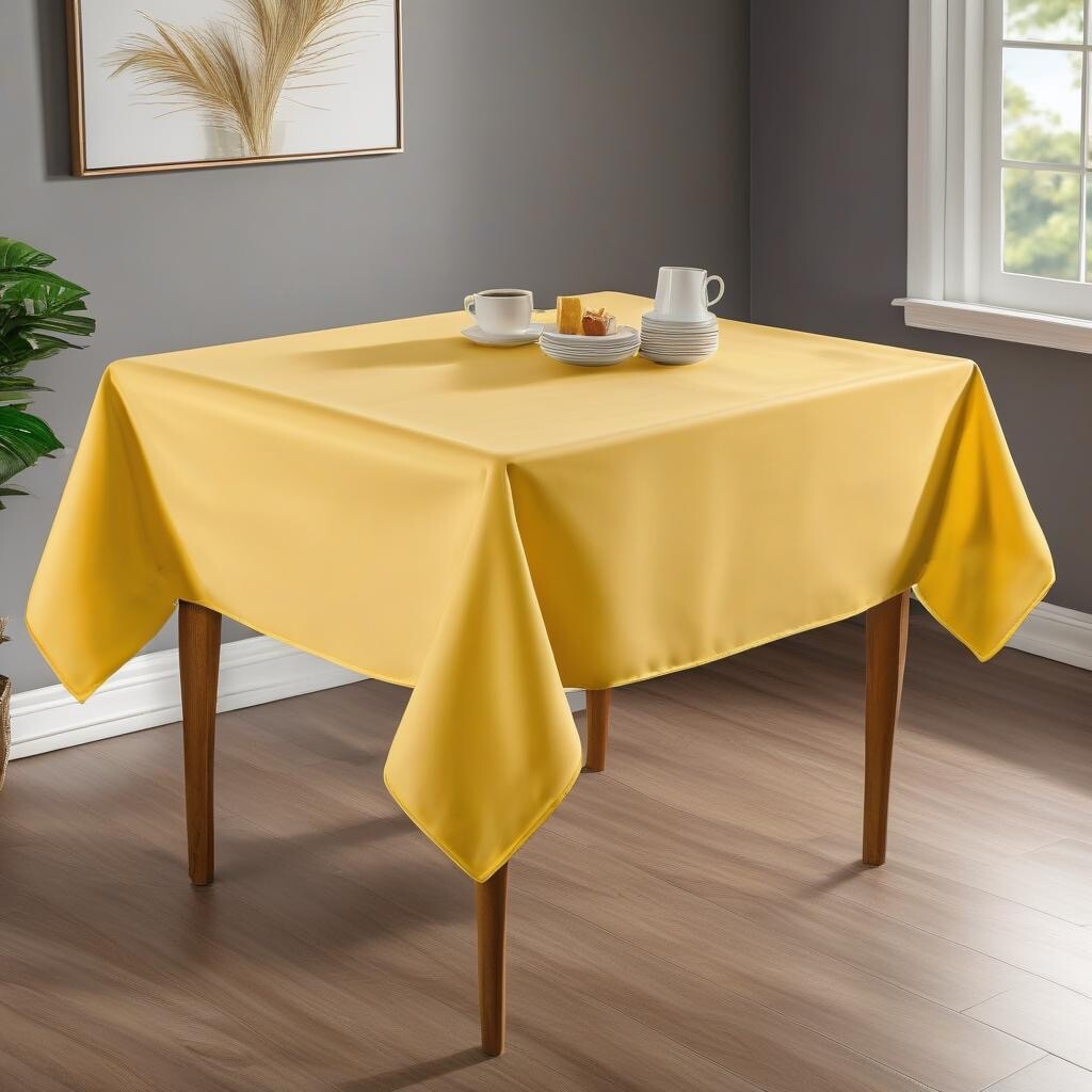 Square Polyester Tablecloth 52x52'' Wedding Banquet Polyester Table Cover 1-36pc