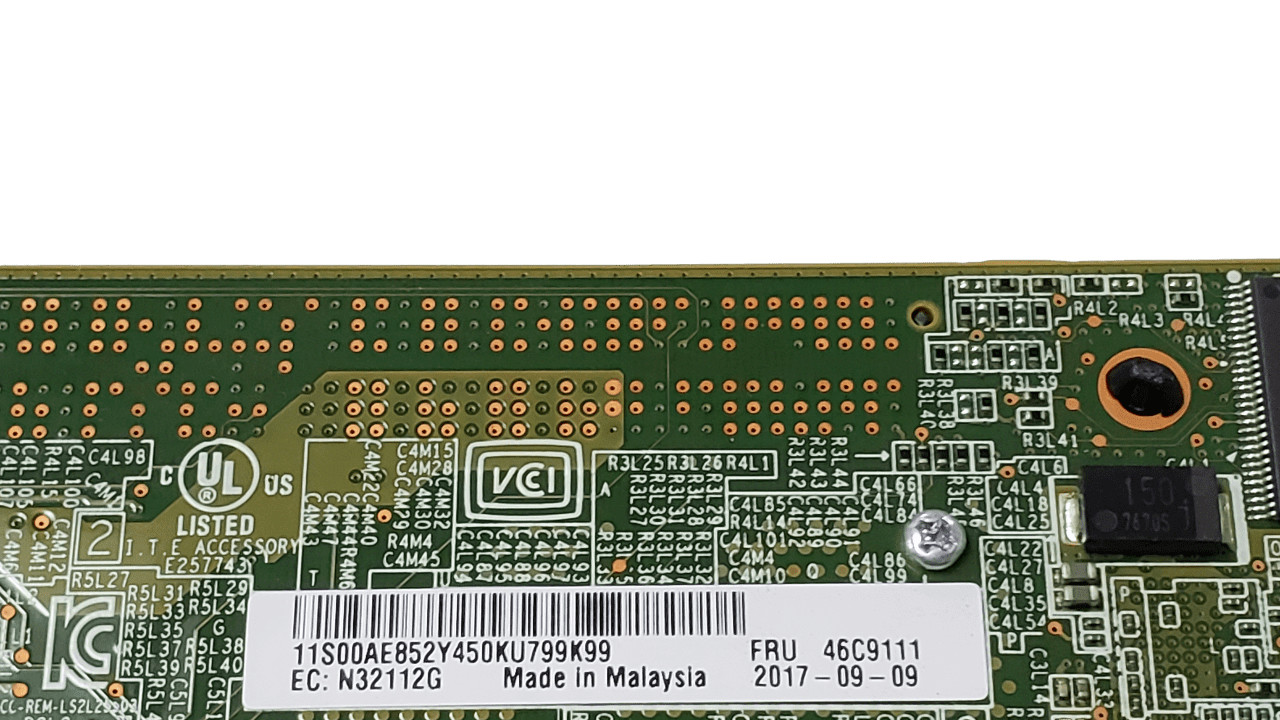 46C9111 IBM M5120 12Gb SAS Raid Controller w/ 1Gb Cache Half Height