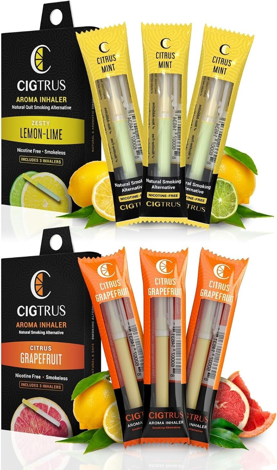Cigtrus Herbal Inhaler, 2 x 3-Pack - Grapefruit and Lemon Lime
