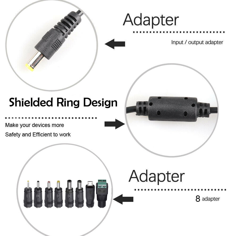 Adjustable power supplies Voltage 3 to 24V AC/DC Switch Power LED Display