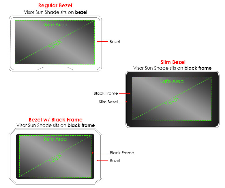 7" Clip-on Visor Sun Shade Sunshade for Garmin Dezl OTR 700 GPS