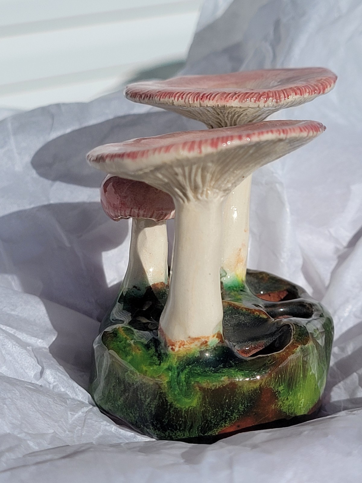 Rare Vintage Early Lorenzen Lantz Nova Scotia Clay Mushroom Russula Mariae
