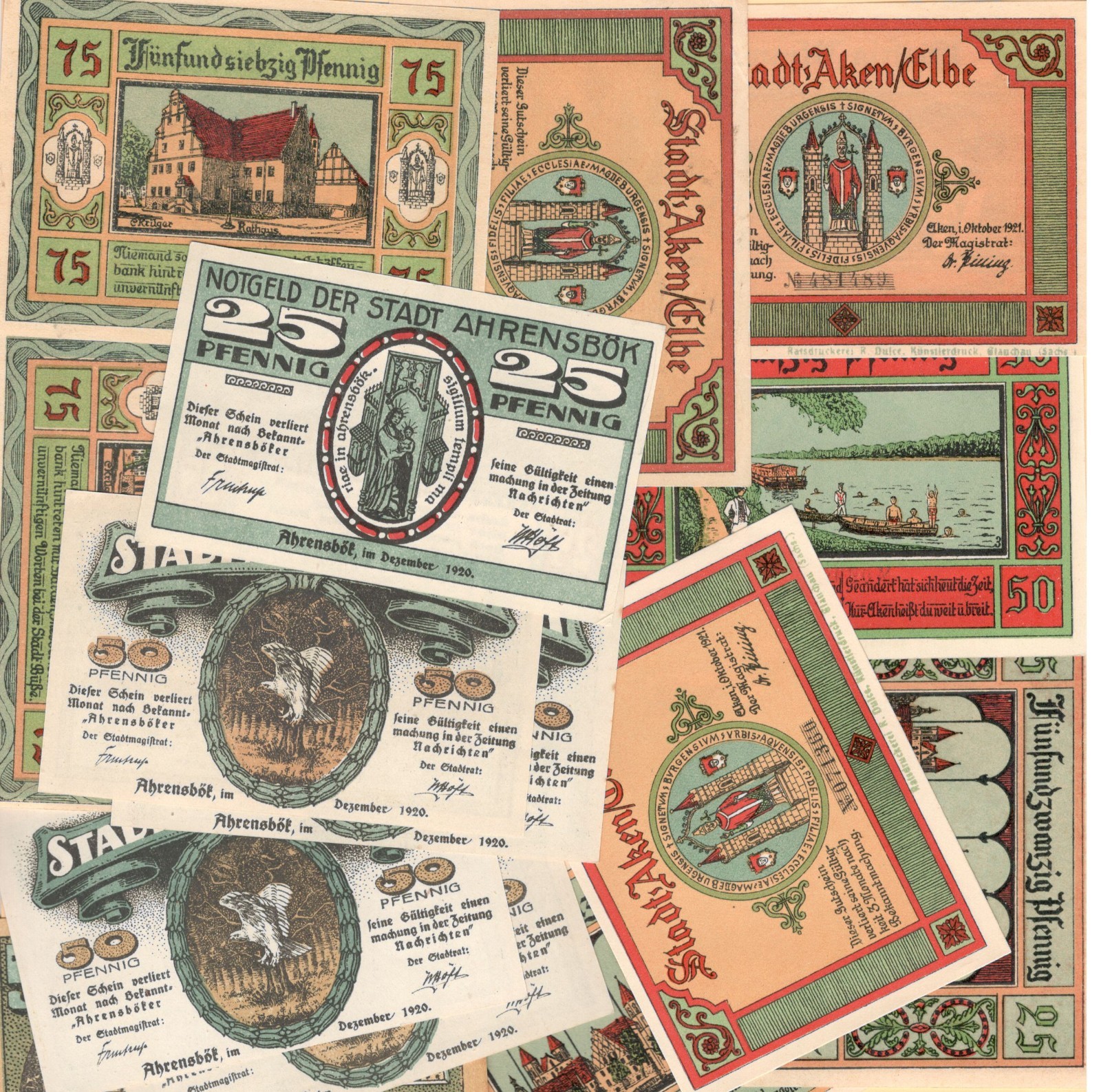 German Serienscheine Notgeld 1921 { Ahrweiler  } # L 7a&b / GrM 7 {CHOOSE ONE}