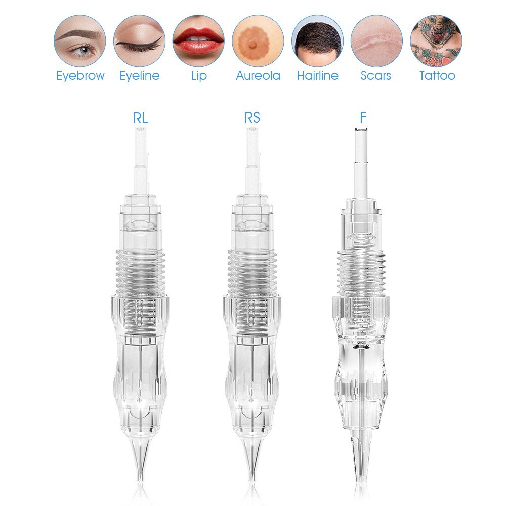 Biomaser 50Pcs Tattoo Cartridges Needles Disposable Round Liner PMU Needle