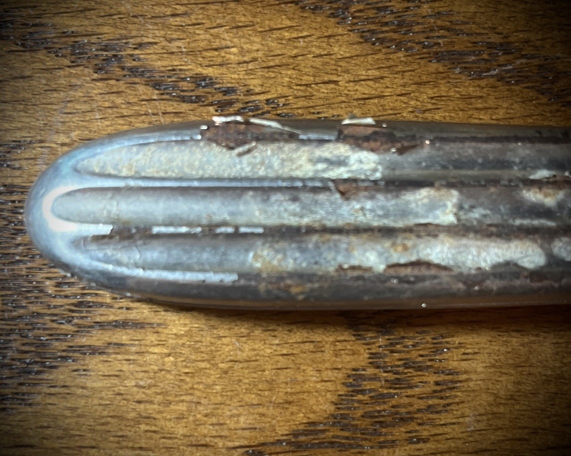 Antique chrome metal bone amputation saw mortuary autopsy surgery medical