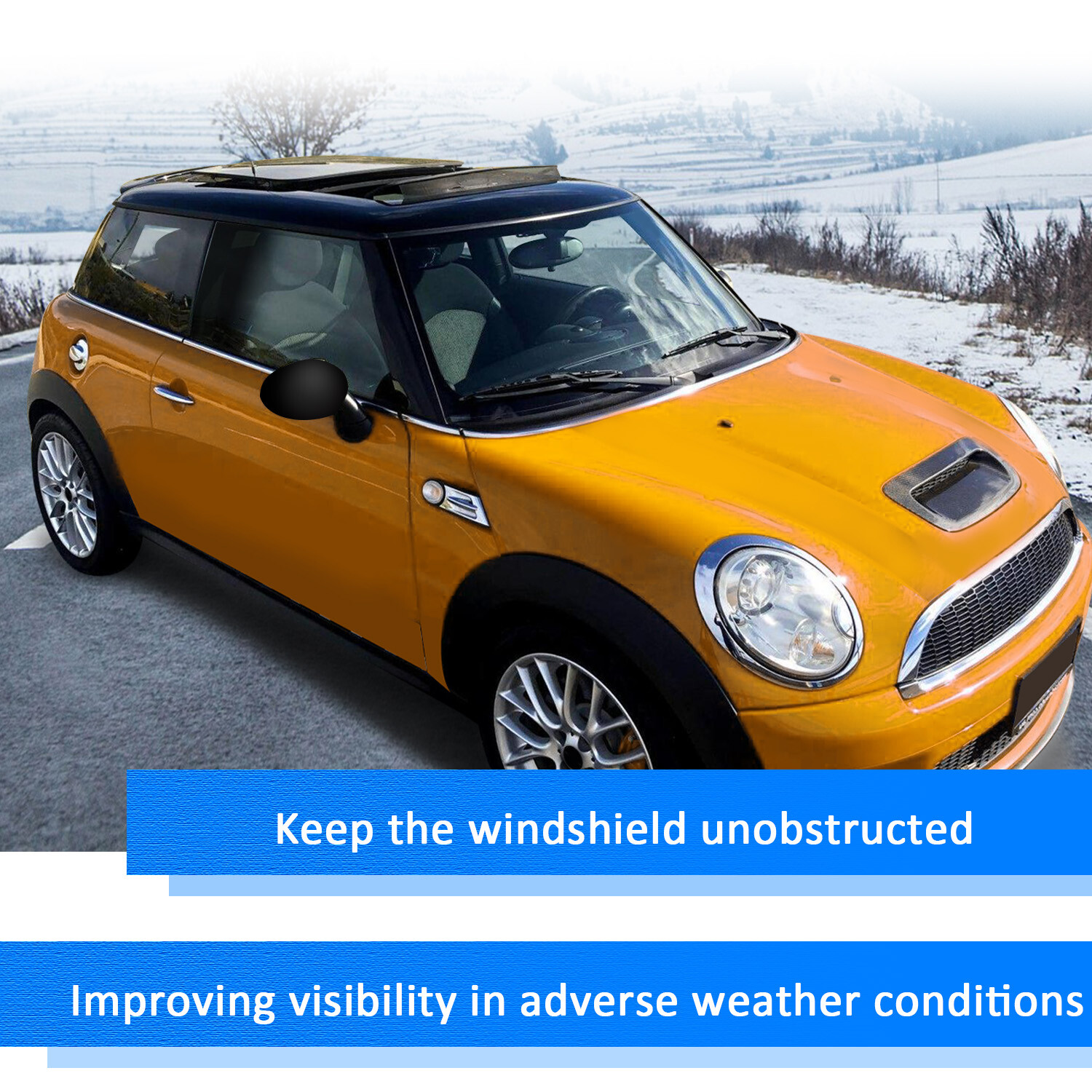 Windshield Wiper Vent Cowl Cover Grille For 2007-2015 Mini Cooper R57 R56 R55