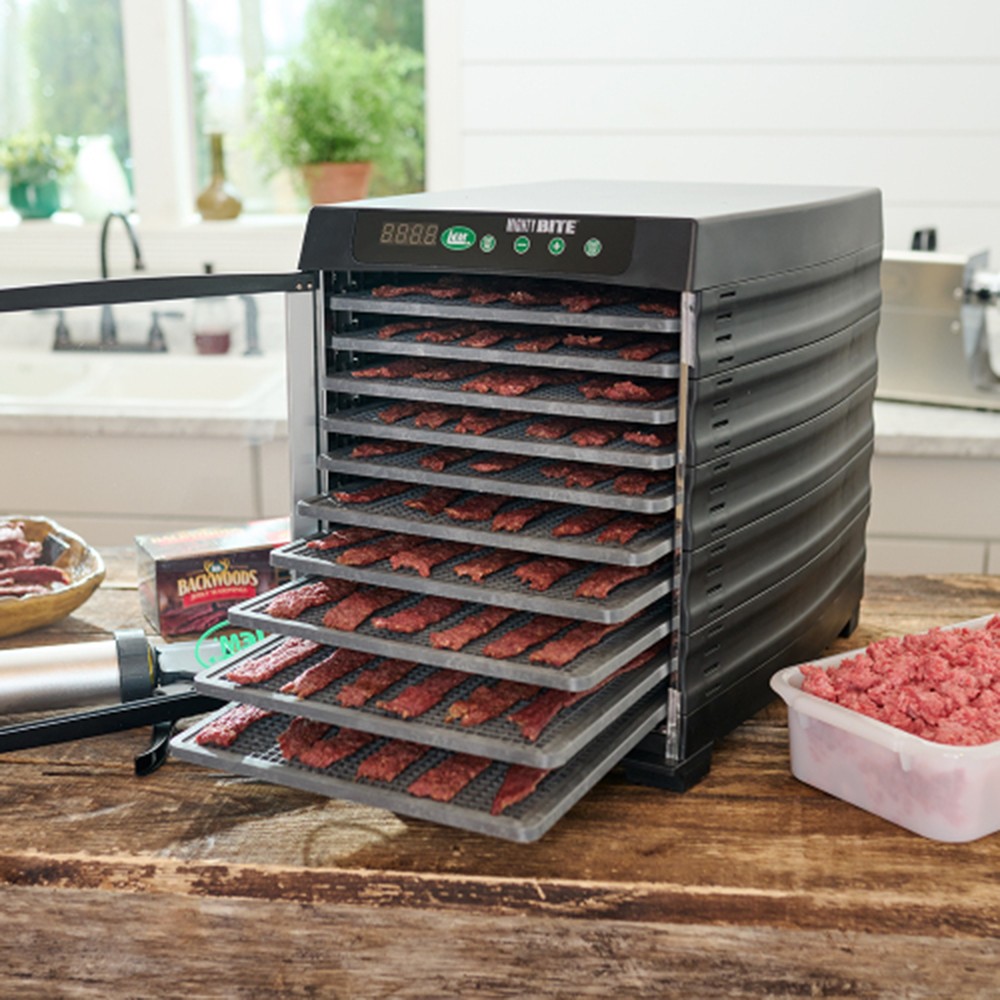 LEM Mighty Bite 10-Tray Dehydrator For Jerky Meat Vegetables Fruit 800W #1730