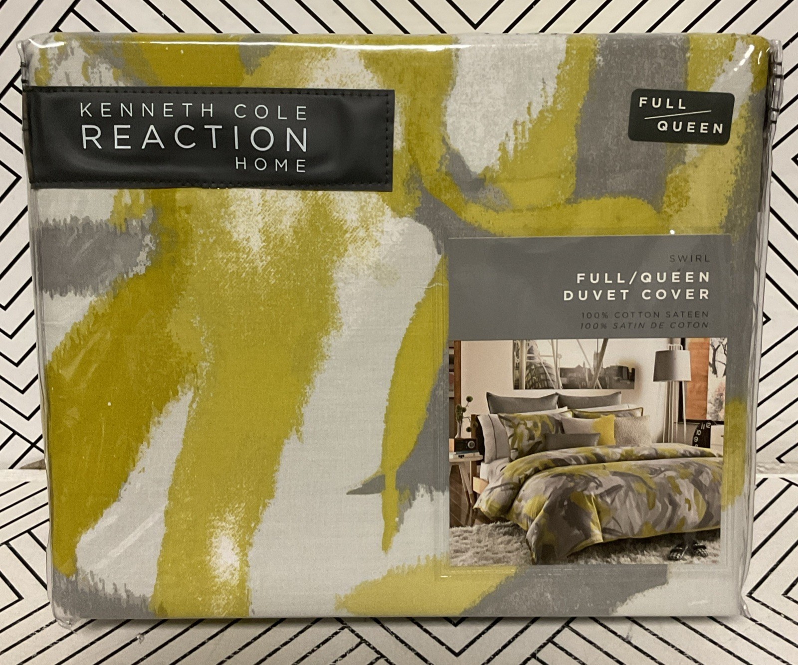 🥥 Kenneth Cole Reaction Home Swirl Duvet Cover Full/Queen 92”x96”🆕