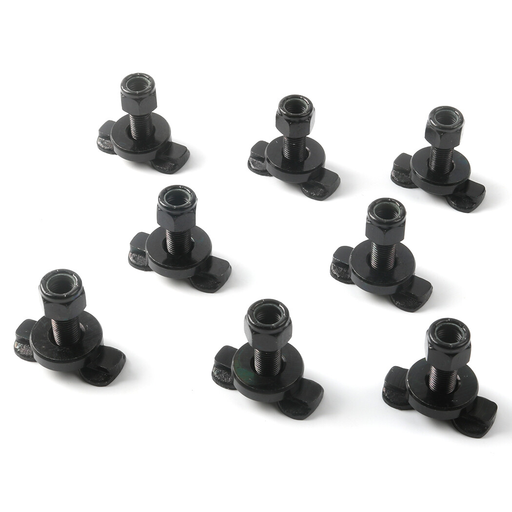 Pack of 8 L-Track Double Lug Threaded Stud Nut Fitting Tie Down