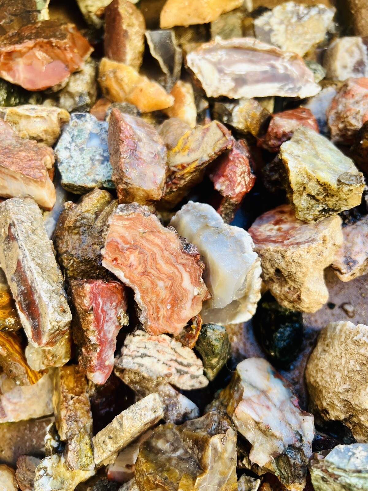 Large Flat Rate Bulk Old Stock Rough 1950's GemStone Mineral Lapidary Collection