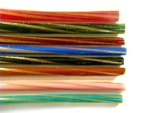 1lb Devardi Glass Rods Lampwork COE 104~Luster Twisties