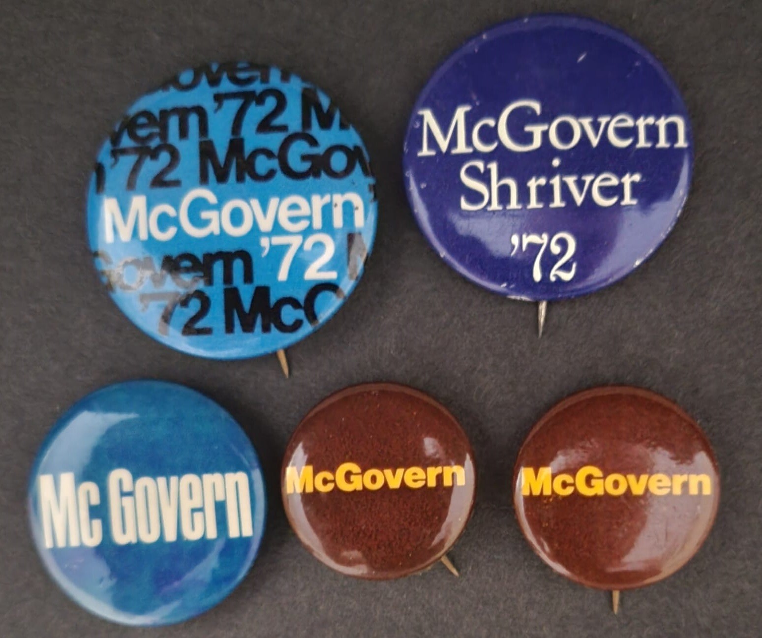 1972 George McGovern & Sargent Shriver US Presidential  Campaign Pinback