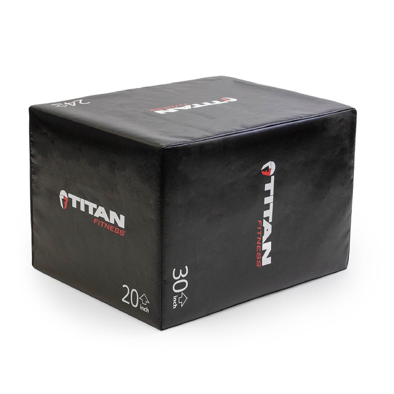 Titan Fitness Soft Foam Plyometric Box, 20in 24in 30in, 3-In-1 Pro-Duty HIIT