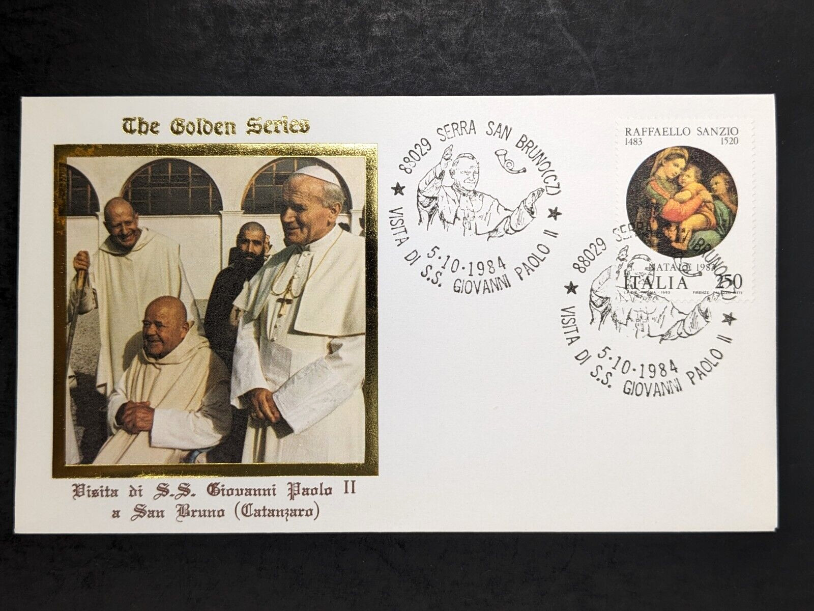 Pope John Paul II, Golden Series Trip to Calabria & Lombardia Covers, Postcards