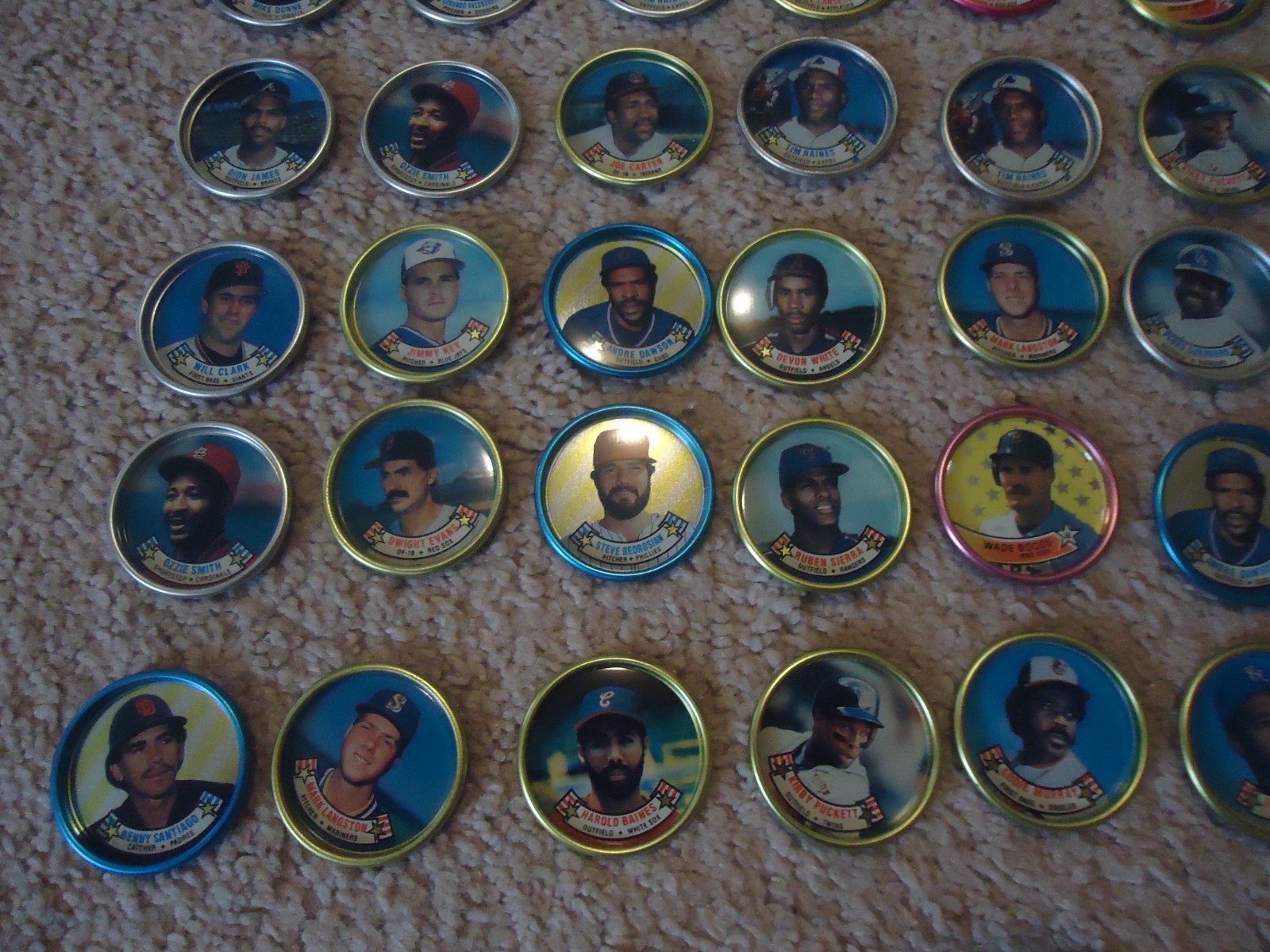 1989 Topps Baseball 60 Coin Set w/ Display + (4) 1987 + (70) 1988 + (71) 1989