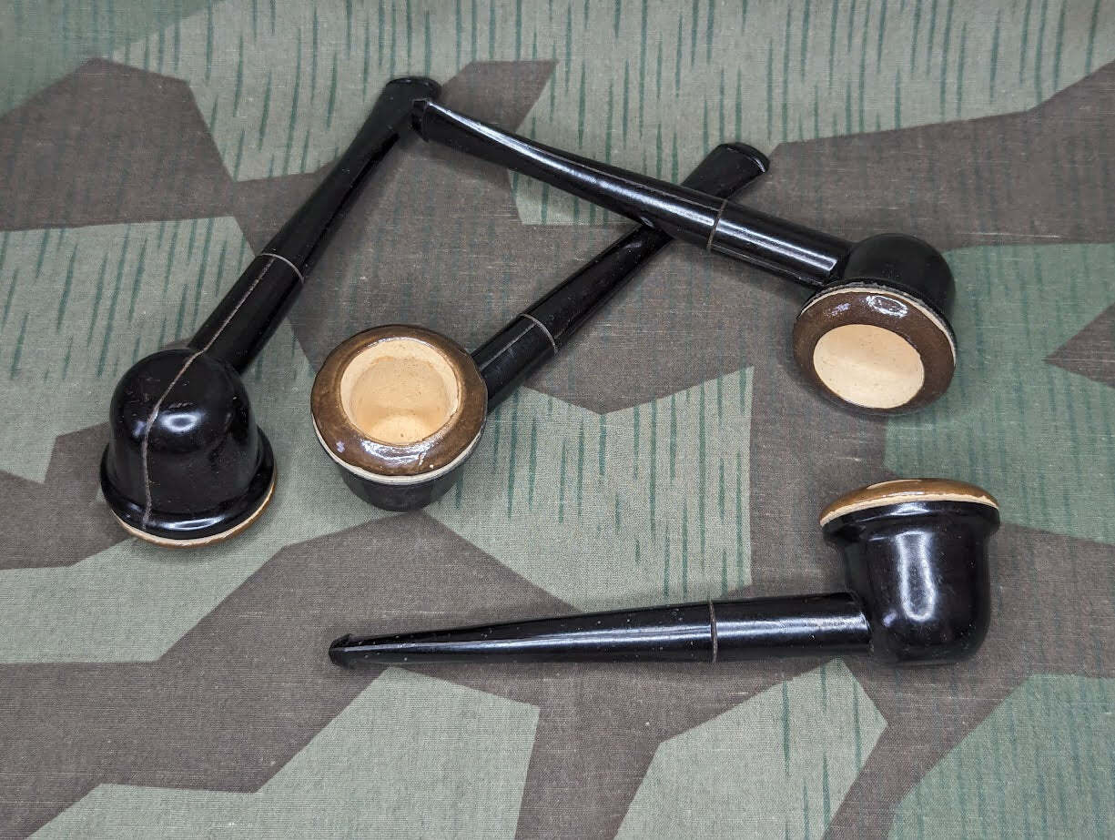 Vintage 1940s WWII German Soldier's Bakelite Ceramic Pipe Unused Unsmoked NOS