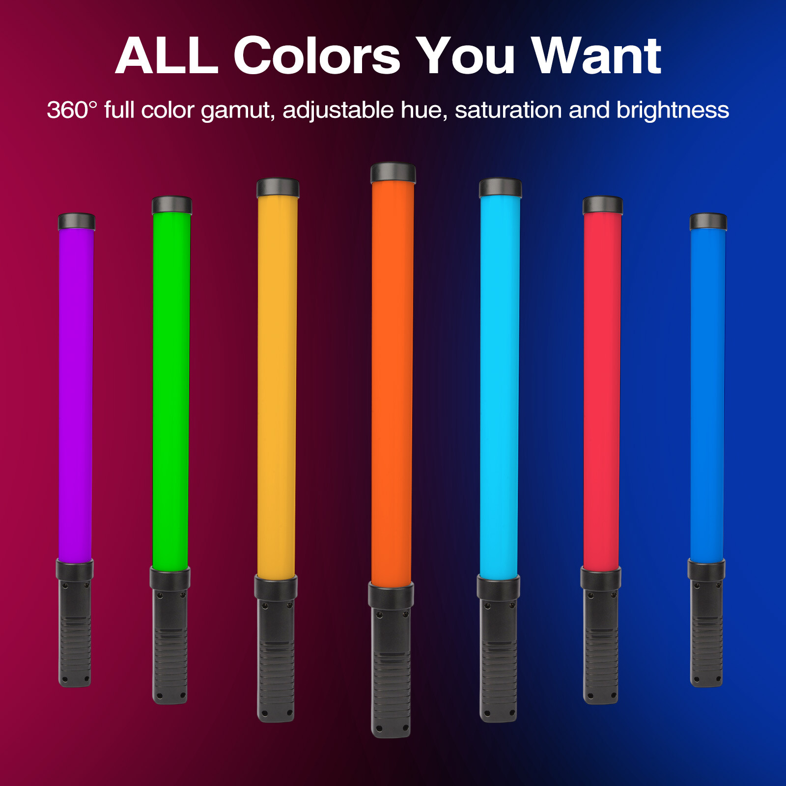 Handheld RGB LED Light Wand Colorful Photography Video Light Fill Light