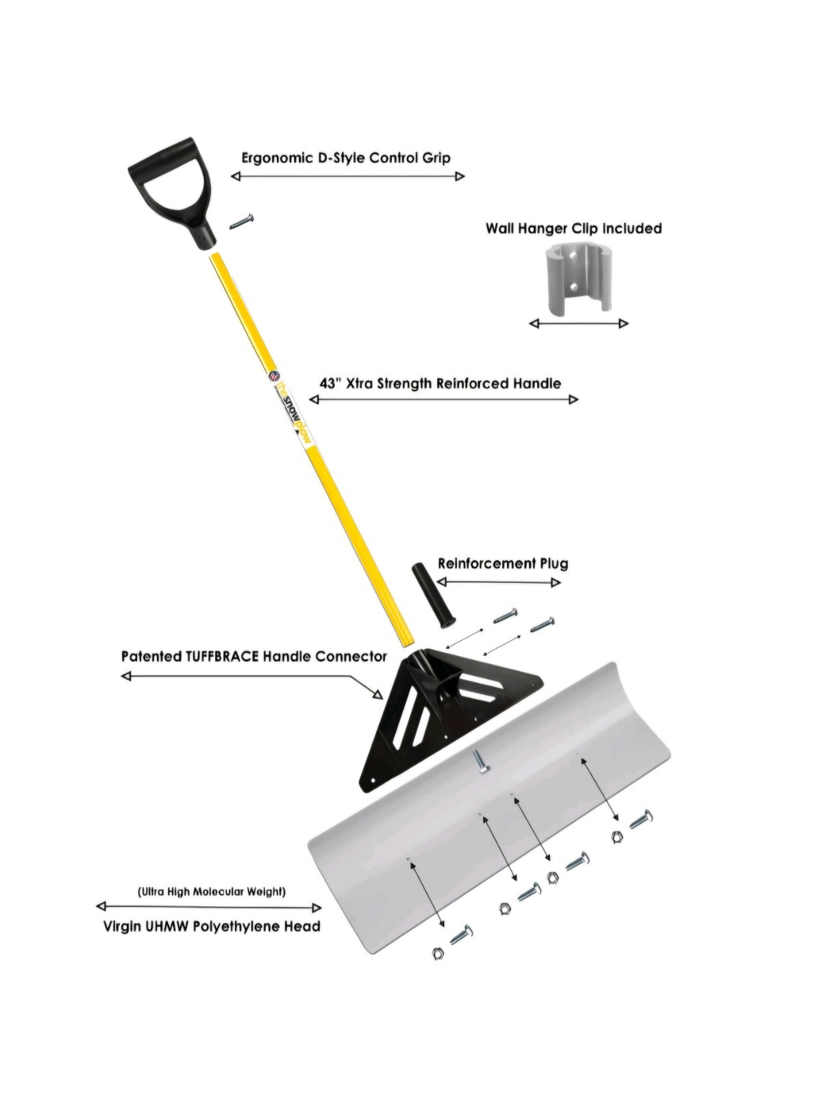 The SnowPlow Snow Pusher, 30in.W, Model# 50530