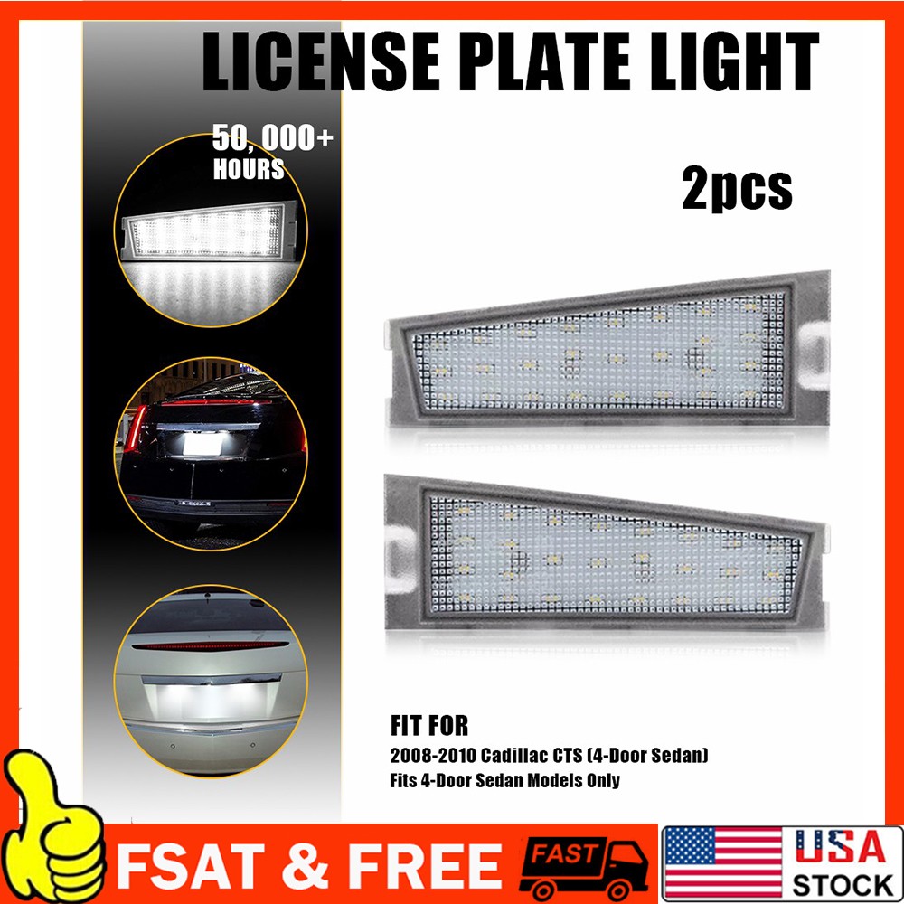 White LED License Plate Light Lamp For Cadillac CTS Sedan 2008 2009 2010 1-10Set
