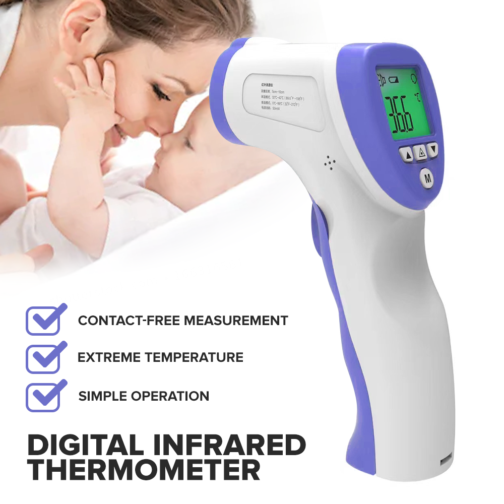 Infrared Thermometer Digital No Touch Baby Adult Temperature Gun FCC Certified