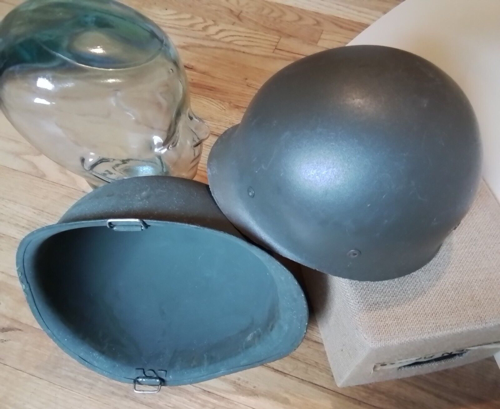 GI Steel HELMET Clone w/ All Leather LINER