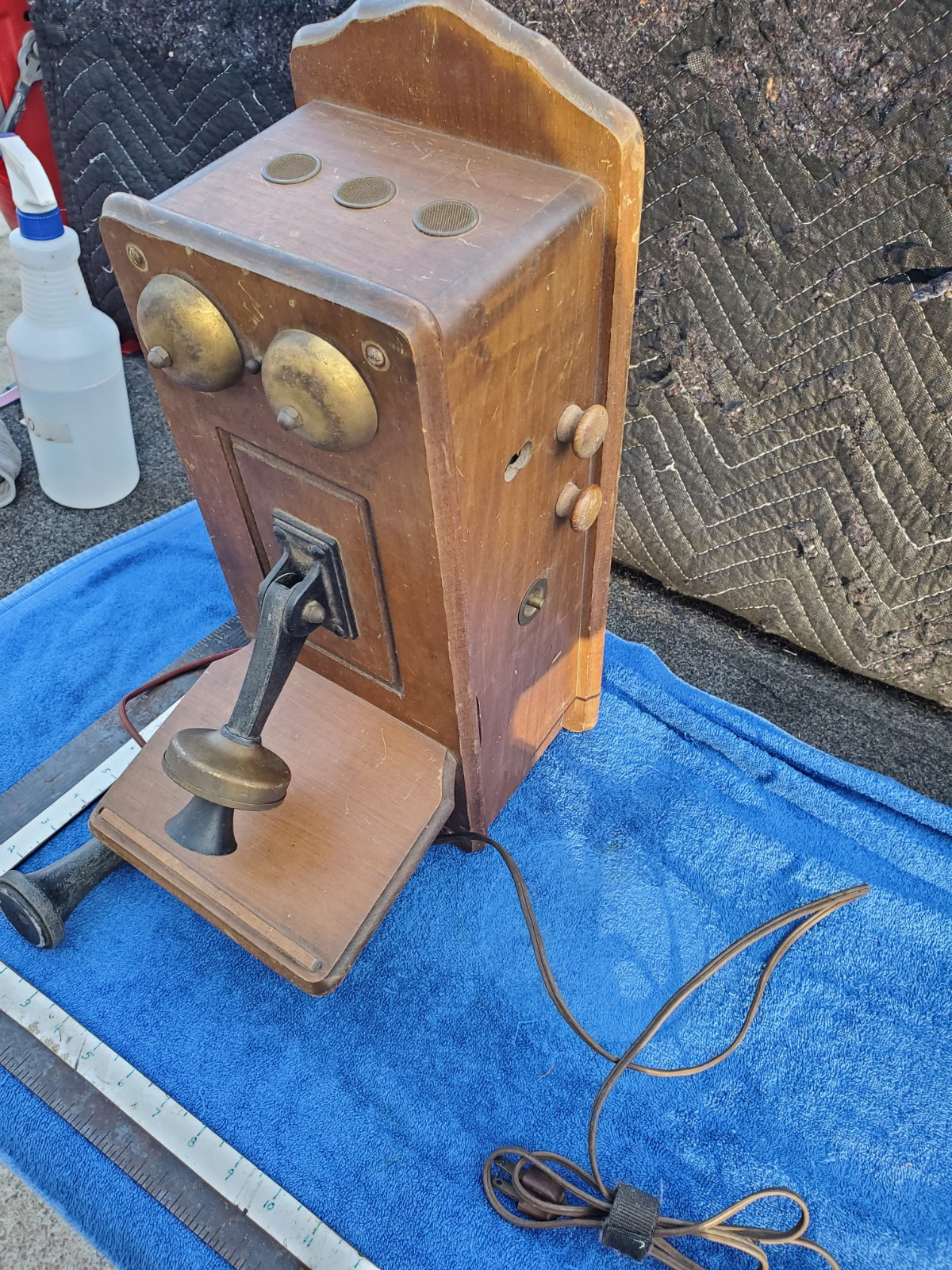Antique Tube Radio Receiver Wall Telephone The Country Belle By Guild