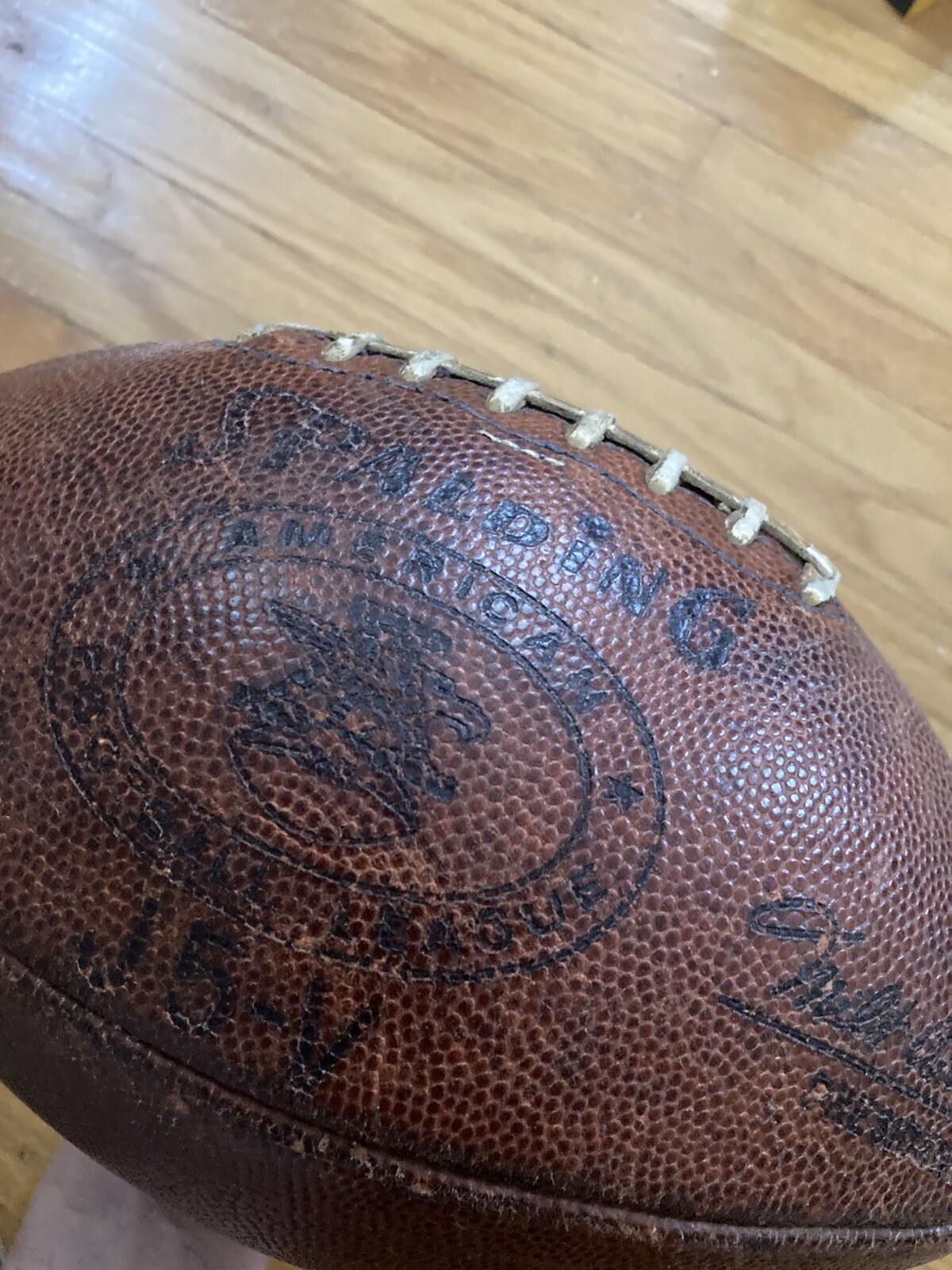 original 1960's AFL AMERICAN FOOTBALL LEAGUE actual GAME USED FOOTBALL J5-V