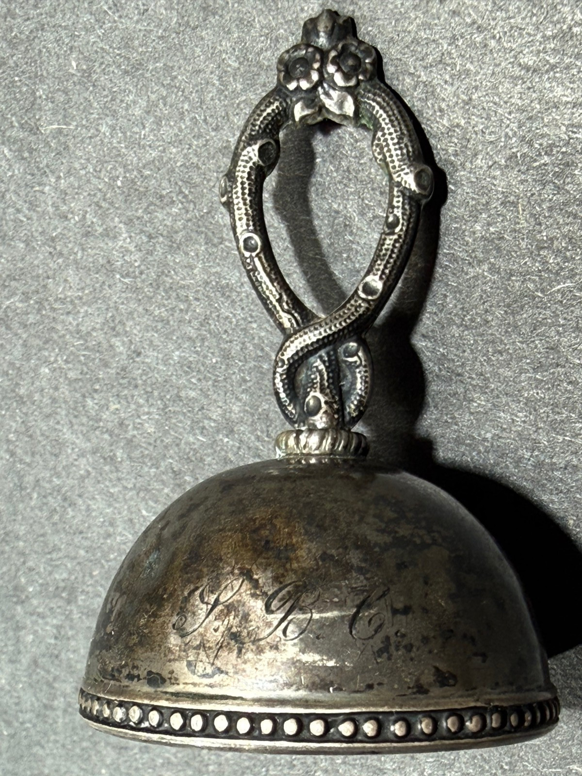 Antique Sterling Silver Table Dinner Bell - EB&H Late 1800's Early 1900's