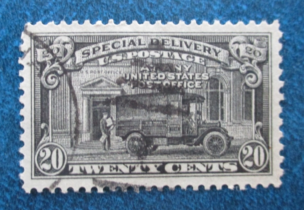 1925 U.S. USED 20 CENTS "POST OFFICE TRUCK" SPECIAL DELIVERY STAMP