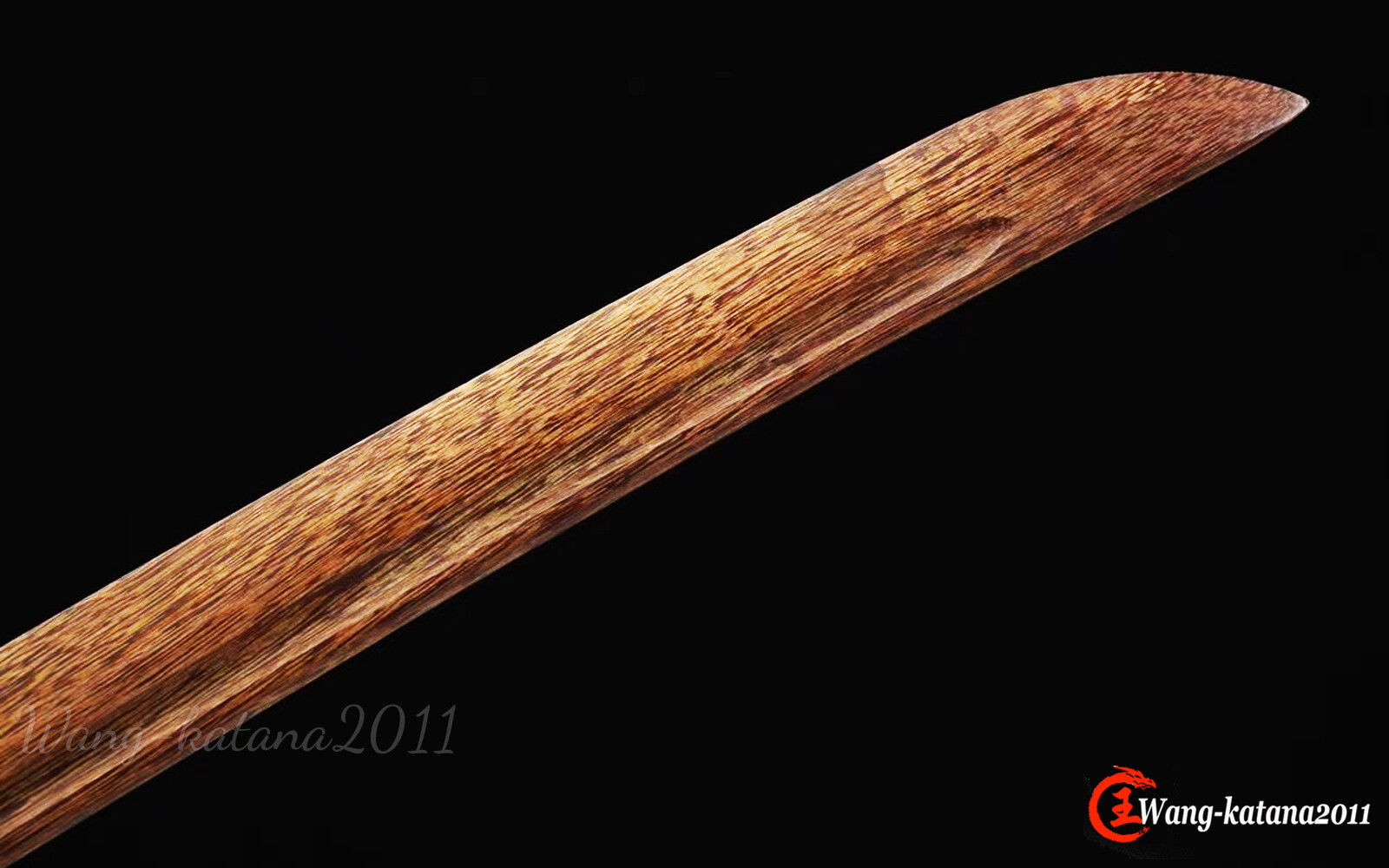 Wooden Katana Battle Training Practice Sword Kendo Iaido Outdoor Leather Bokken